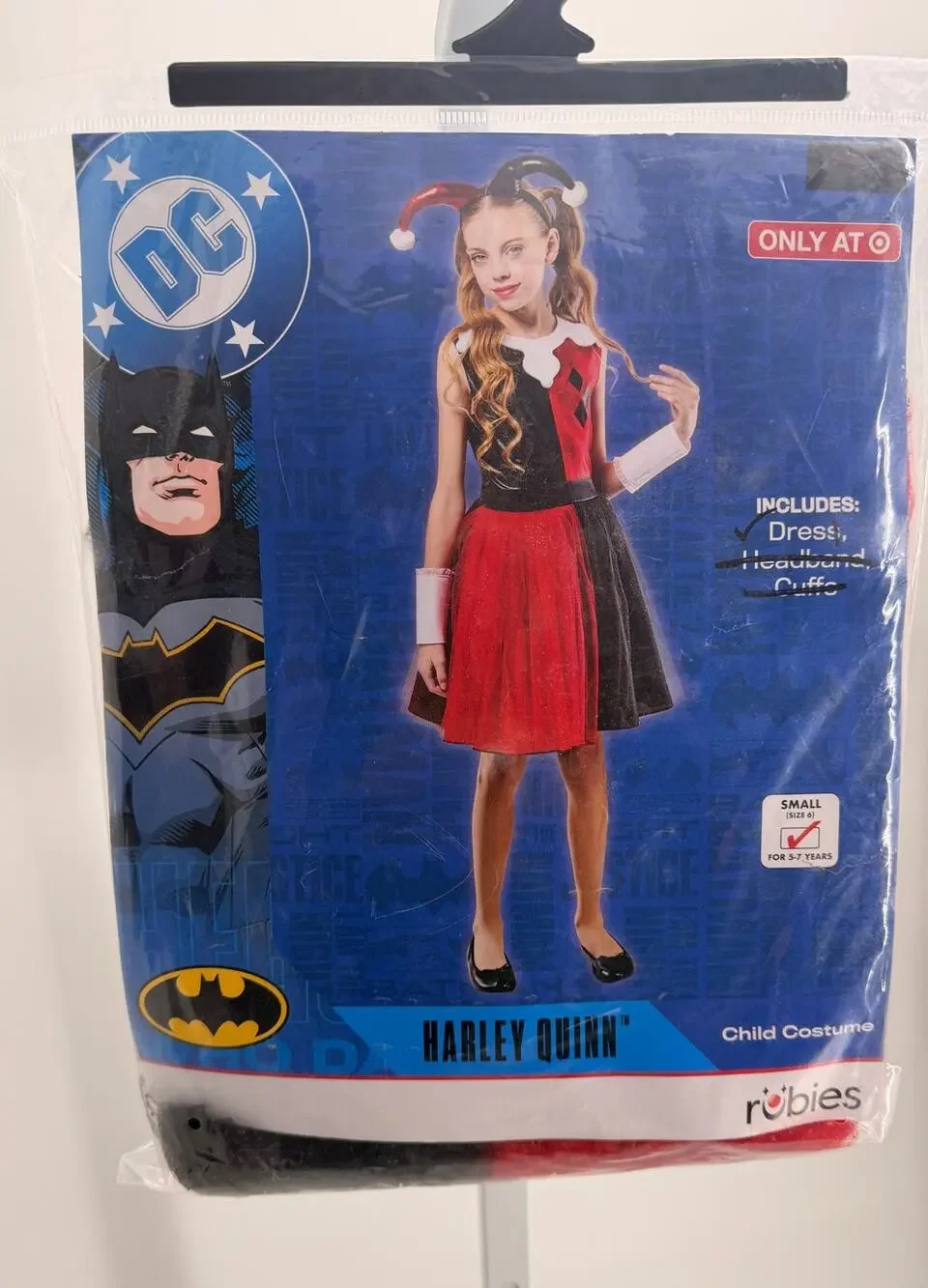 DC Comics Harley Quinn Girls Costume Dress Small Size 6 Halloween Dress Only